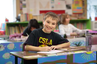 child thriving in a private Christian educational setting