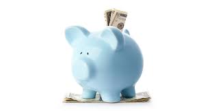 blue piggy bank